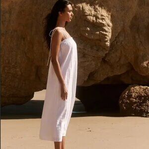 Reformation Janet Linen White Dress Size M